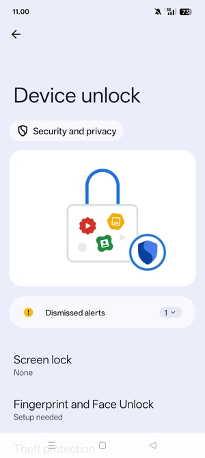 Select Screen lock