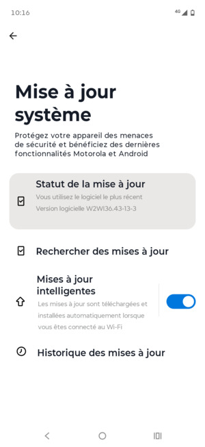 Sélectionnez Rechercher des mises à jour