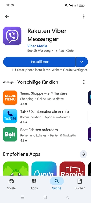 Wählen Sie Installieren