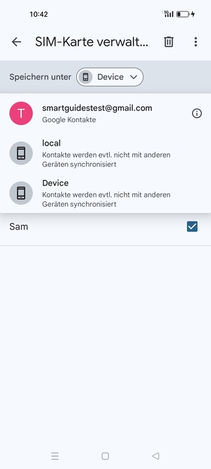 Wählen Sie Ihr  Google-Konto