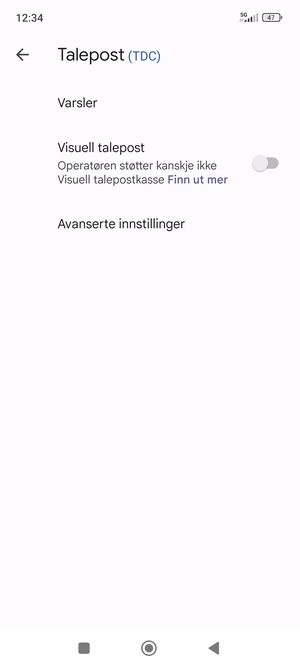 Velg Avanserte innstillinger