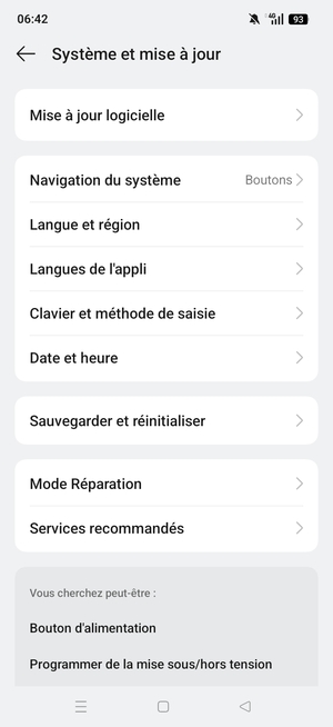 Sélectionnez Mise à jour logicelle
