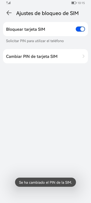 Su PIN de la SIM ha sido cambiado