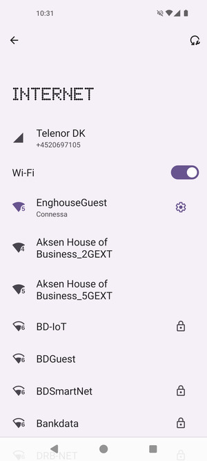 Ora sei connesso alla rete Wi-Fi
