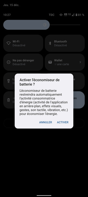 Sélectionnez ACTIVER