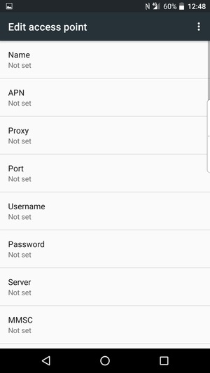 Enter Internet information