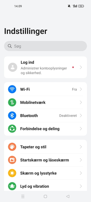 Vælg Mobilnetværk