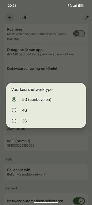 Selecteer uw voorkeursoptie