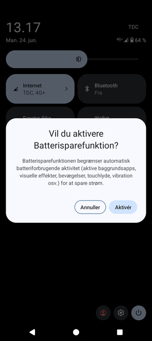 Vælg Aktivér