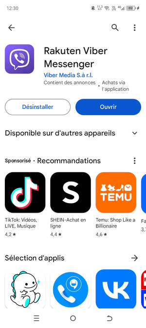 Sélectionnez Ouvrir