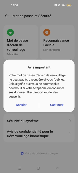 Sélectionnez Continuer