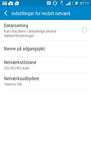 For at skifte netværk, hvis der opstår netværksproblemer, vælg Netværksudbydere