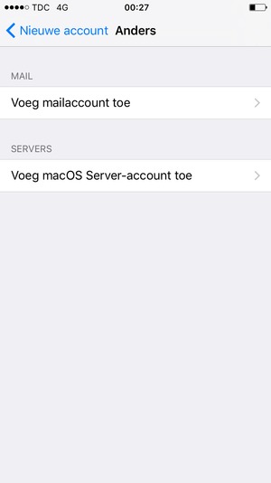 Selecteer Voeg mailaccount toe