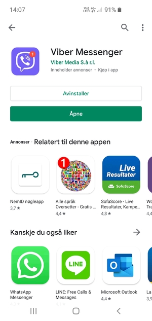 Velg Åpne