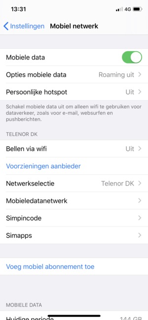 Selecteer Simpincode