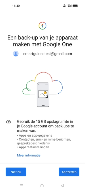 Selecteer Aanzetten