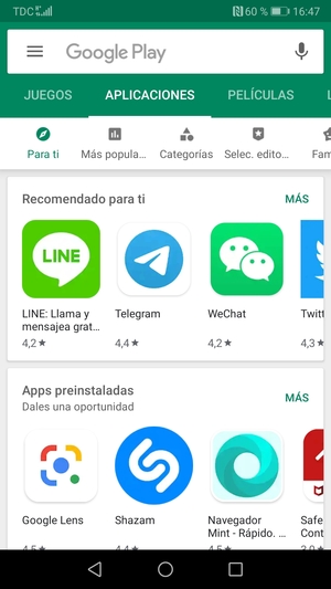 Seleccione la barra de Búsqueda