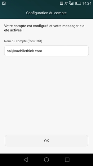 Donnez un nom à votre compte et sélectionnez OK