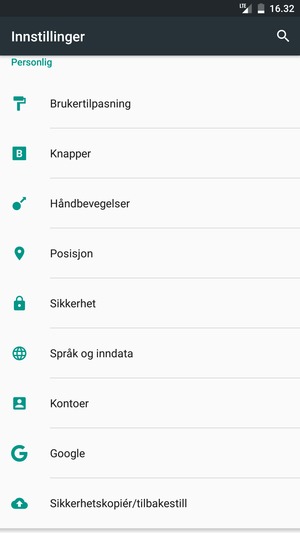 Bla til og velg Kontoer