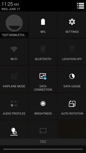 Select BRIGHTNESS