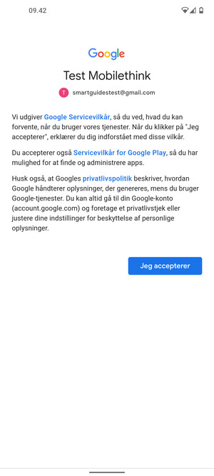 Vælg Jeg accepterer