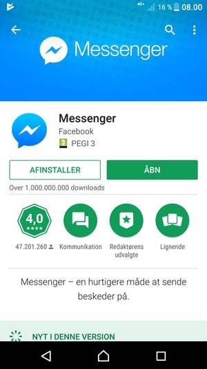 Vælg ÅBN