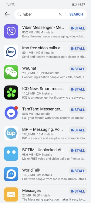 Select the app