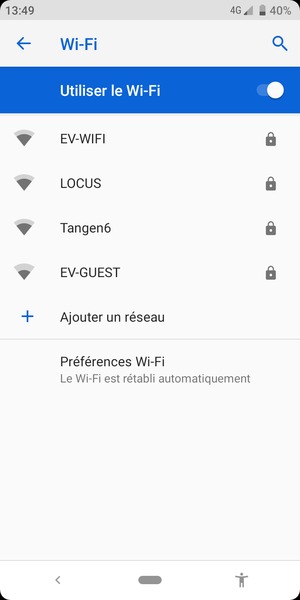 Sélectionnez le réseau sans fil auquel vous souhaitez vous connecter