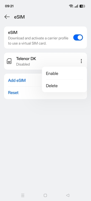 Select Enable