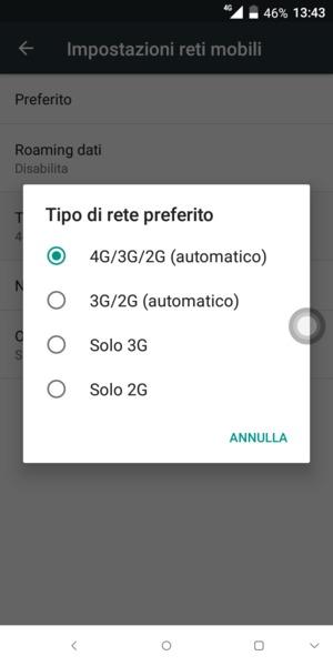 Seleziona la tua opzione preferita