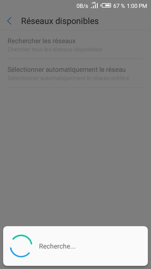 Veuillez attendre la fin de la recherche