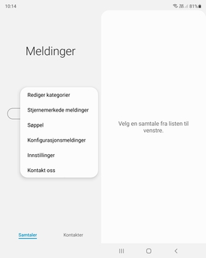 Velg Innstillinger
