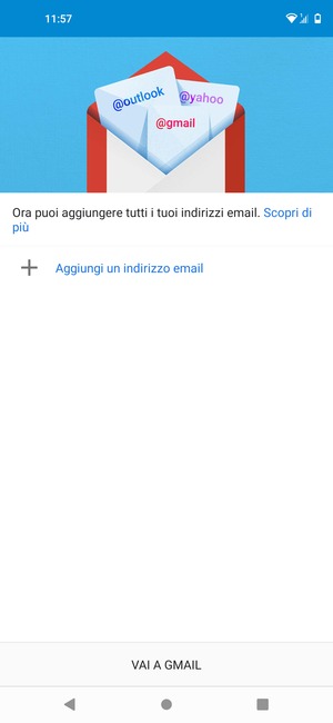 Seleziona Aggiungi un indirizzo email