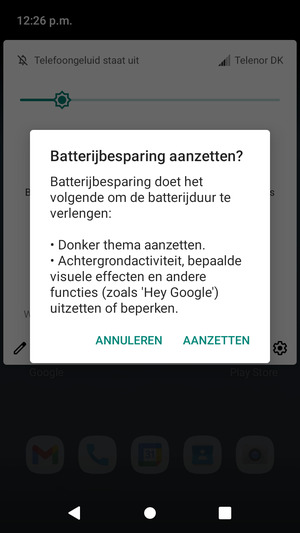 Selecteer AANZETTEN