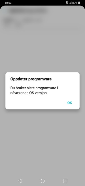 Hvis telefonen din er oppdatert, velg OK