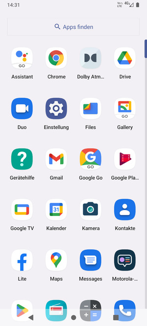 Wählen Sie Einstellung
