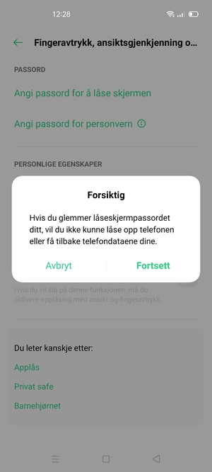 Velg Fortsett