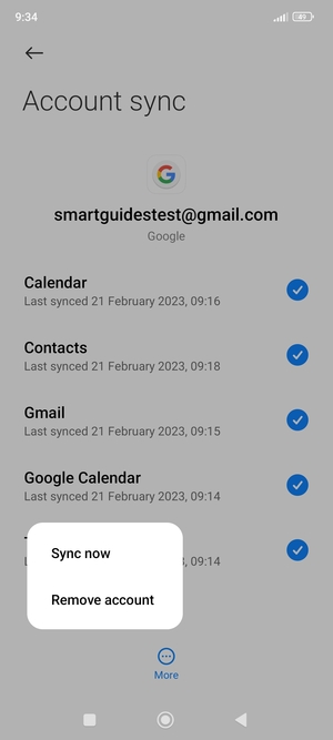Select Sync now