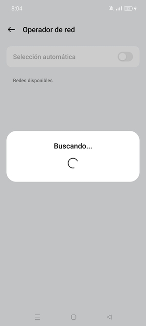 Espere a que la búsqueda termine