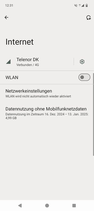 Schalten Sie WLAN ein