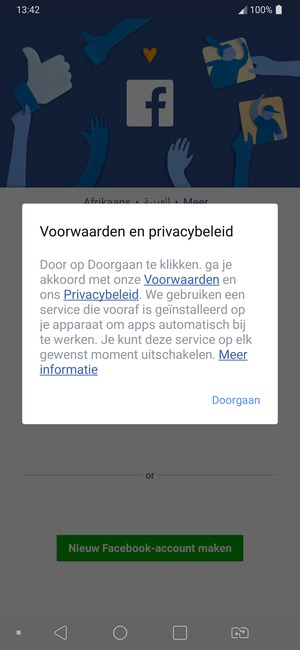 Selecteer Doorgaan