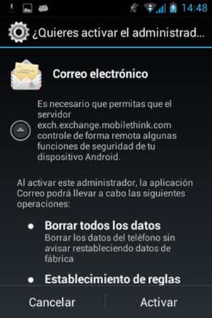 Seleccione Activar