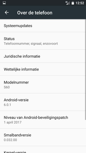 Selecteer Systeemupdates