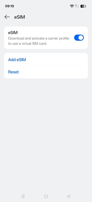 Select Add eSIM