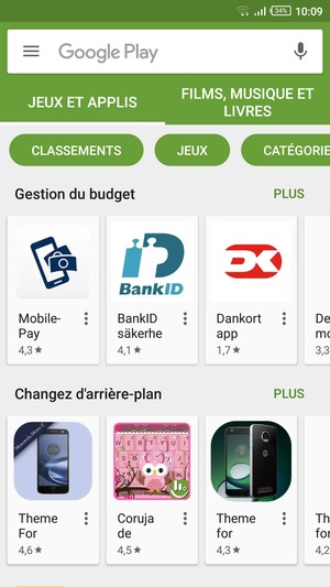 Sélectionnez la barre de Recherche