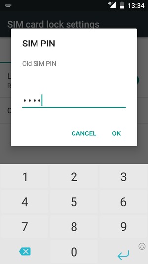 Enter your Old SIM PIN and select OK