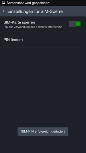 Ihre SIM-PIN wurde geändert