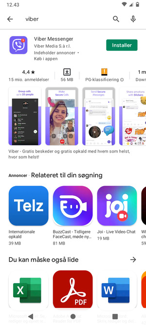 Vælg appen