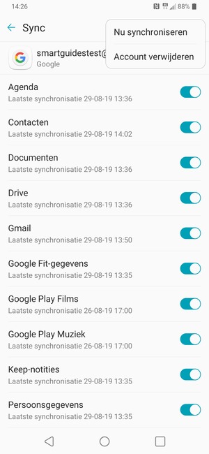 Selecteer Nu synchroniseren