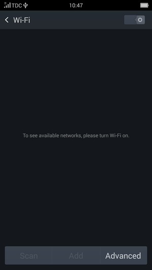 Turn Wi-Fi on